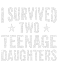 I Survived Two Teenage Daughters Teenager Funny Dad Mom Mesh Reversible Basketball Jersey Tank