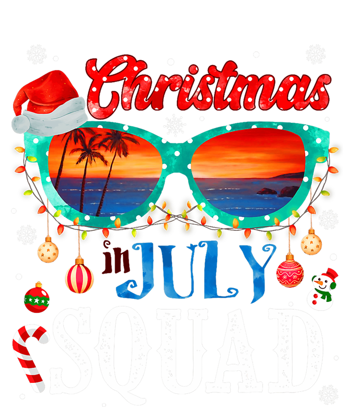 Christmas In July Squad Sunglasses Summer Beach Funny Xmas T-Shirt