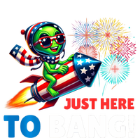 Alien Just Here To Bang Alien Riding A Rocket Fireworks Ufo T-Shirt