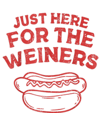 Funny Hotdog Just Here For The Wiener 4th Of July Adult ChromaSoft Performance T-Shirt