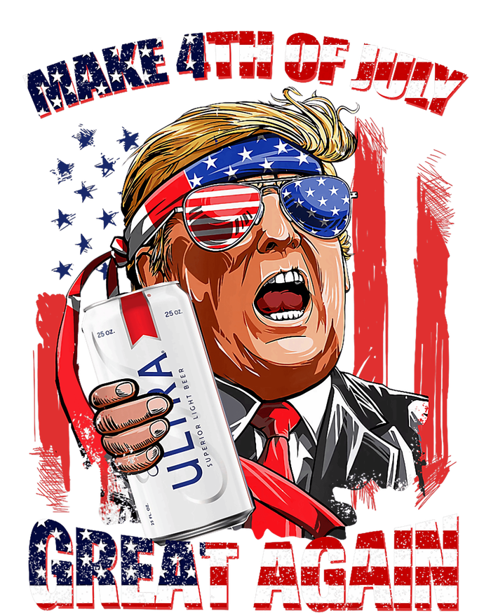 Make 4th Of July Great Again Funny Trump Drinking Beer PosiCharge Competitor Tank