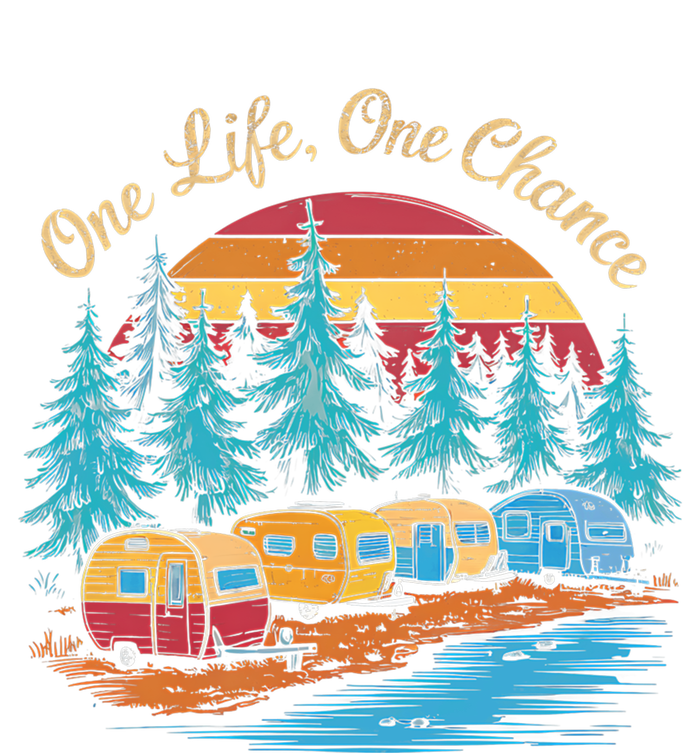 One Life One Chance Camping Trailer Outdoor Adventure Gift Tie Dye Hoodie