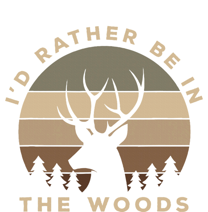 ID Rather Be In The Woods Deer Hunting Premium T-Shirt