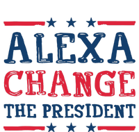 Alexa Change The President Funny Quote Humor Women's Long Sleeve Flannel Pajama Set 