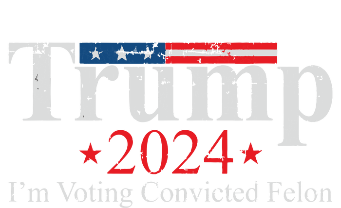 Vintage Trump 2024 Im Voting Convicted Felon Striped Beanie with Solid Band