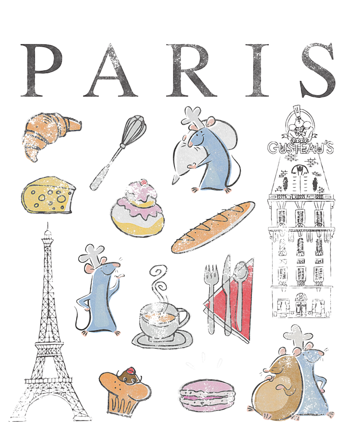 Ratatouille Paris Food & Places Collage Sustainable Beanie