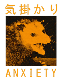 Anxiety Opossum Japanese Women's T-Shirt