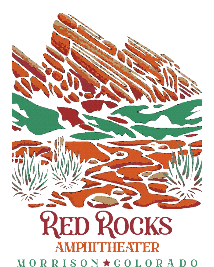 Red Rocks Amphitheater Morrison Colorado Poster Art Kids Long Sleeve Shirt