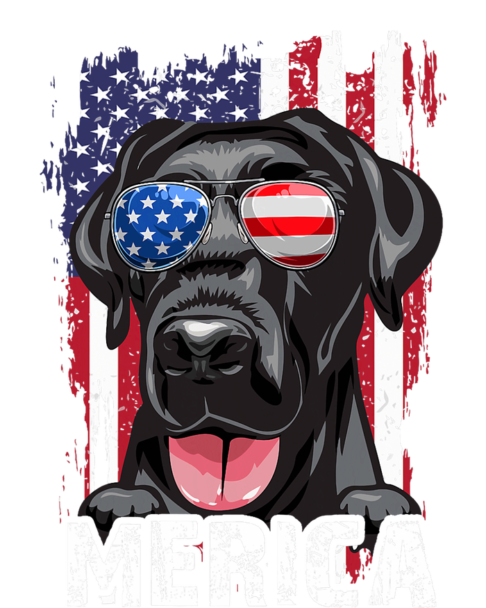 Black Labrador Retriever 4th Of July Merica Usa Flag Lab Dog Tall Hoodie