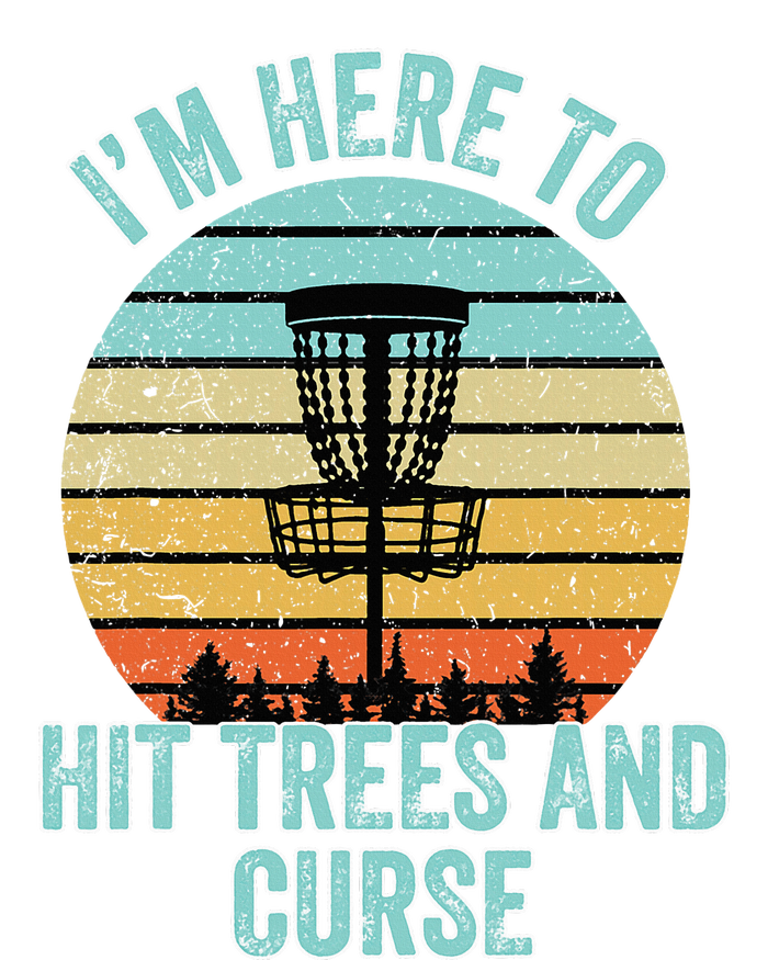 Disc Golf Funny Hit Trees And Curse Retro Disc Golf Zip Tote Bag