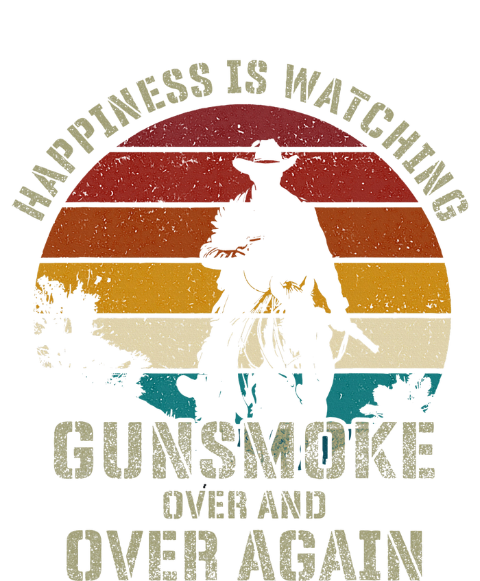 Happiness Is Watching Gunsmoke Over And Over Again Cowboys Cropped Pullover Crew