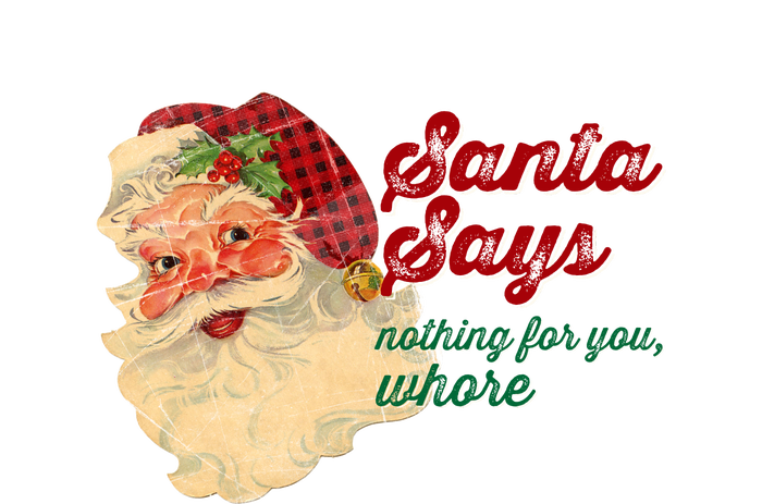 Santa Says Nothing For You Whore T-Shirt