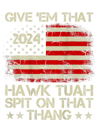 Hawk Tuah 24 Spit On That Thang Usa Flag 2024 4th Of July Ladies Long Sleeve Shirt