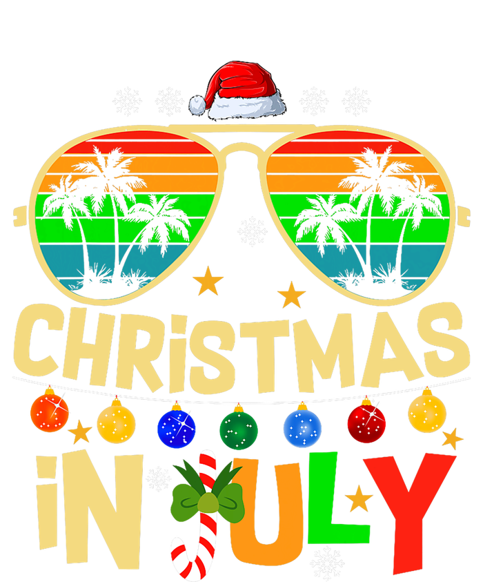 Santa Claus Sunglasses Beach Christmas In July T-Shirt