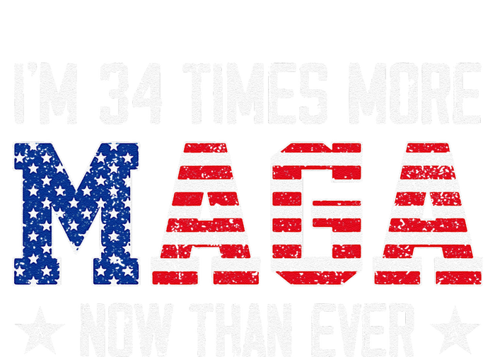 IM 34 Times More Maga Now Than Ever Funny Felon Trump 2024 Large Microfiber Waffle Golf Towel