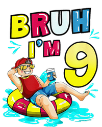 Bruh Im 9 Funny 9th Birthday Pool Party Beach Cool Women's T-Shirt