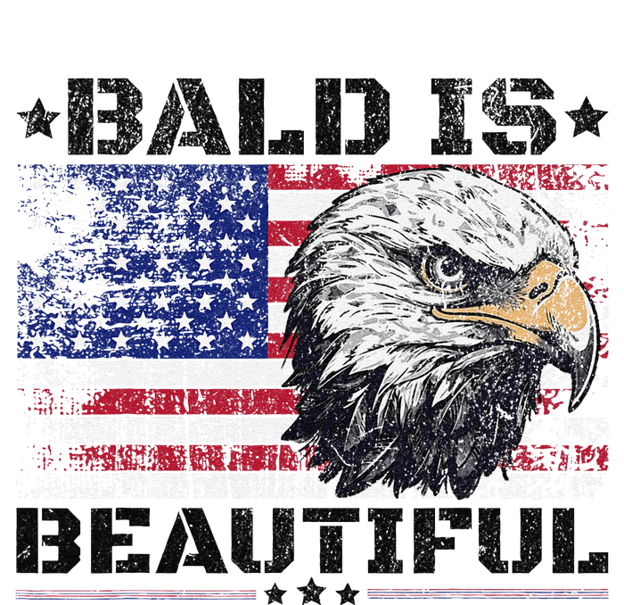 Bald Is Beautiful 4th Of July Independence Day America Eagle T-Shirt