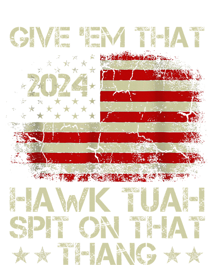 American Flag Give Them That Hawk Tush 24 Spit On That Thang Performance Long Sleeve Polo