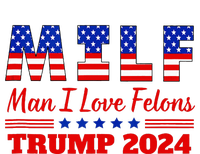 Milf Man I Love Felons Trump Girl For Trump 2024 Usa V-Neck T-Shirt