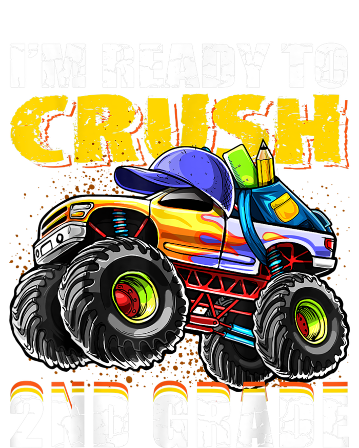 Im Ready To Crush 2nd Grade Monster Truck Backpack Back To School Sweatshirt Cinch Pack Bag