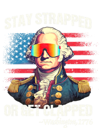 Funny 4th Of July Washington Stay Strapped Get Clapped T-Shirt