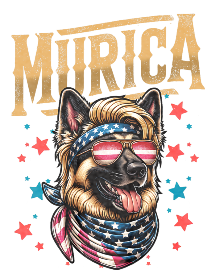 4th Of July Patriotic Funny German Shepherd July 4th Usa Murica T-Shirt