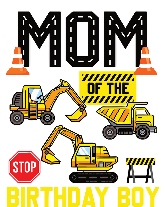 Mom Of The Birthday Boy Construction Worker Bday Party T-Shirt