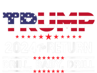 Trump 2024 Drill Baby Drill Us Flag Republican 4th Of July Baby Long Sleeve Bodysuit