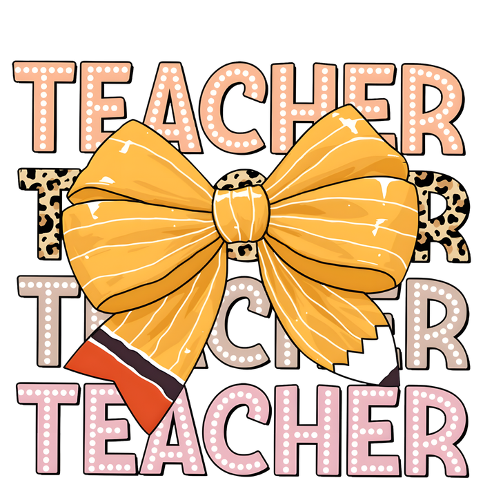 Coquette Teacher Teacher Pencil Coquette Bow Cooling Performance Crew T-Shirt