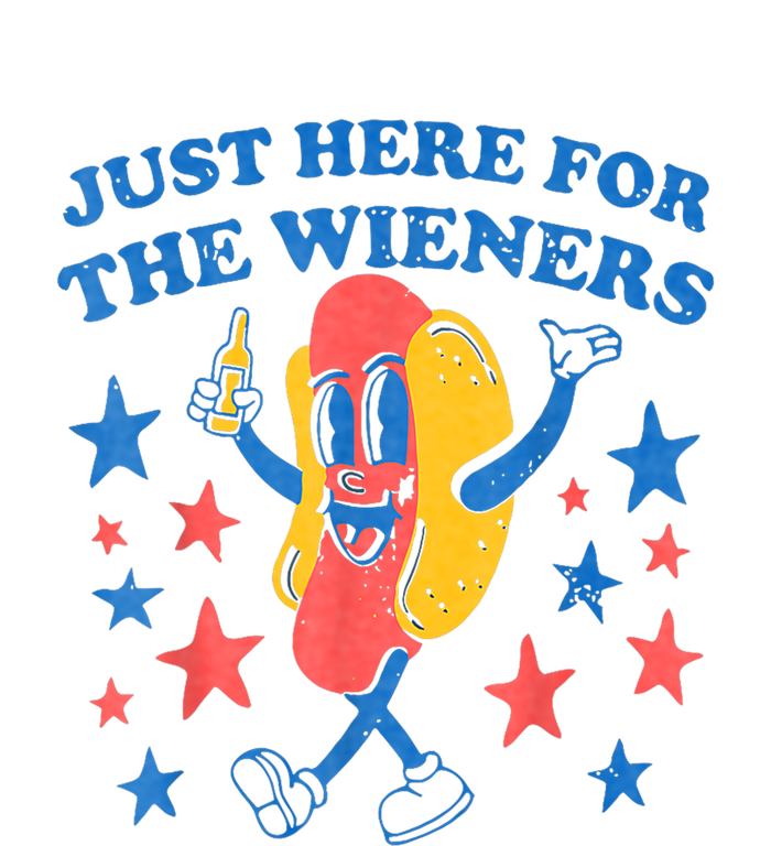 4th Of July Retro Just Here For The Wieners Funny Hot Dog Gift T-Shirt