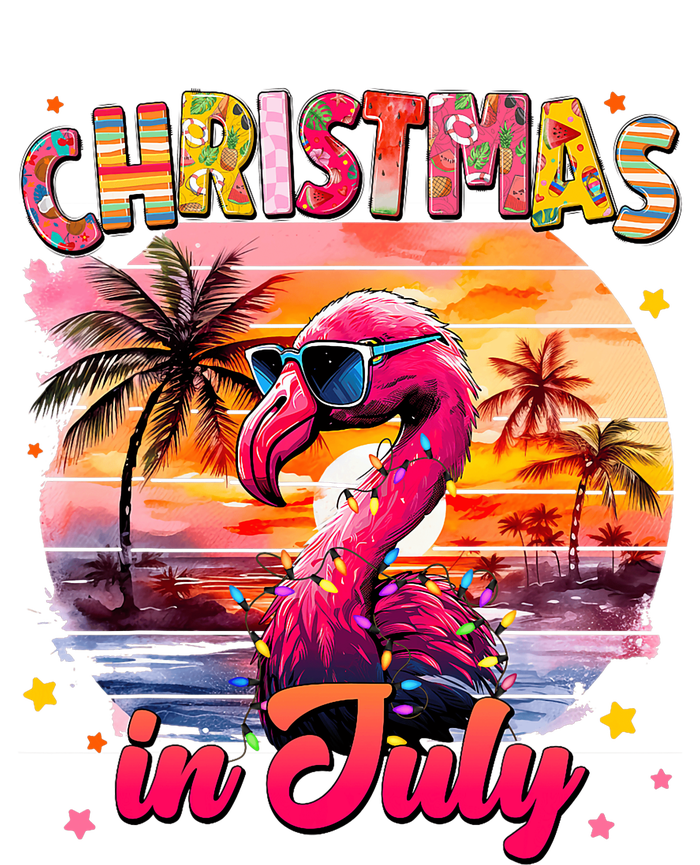 Christmas In July Flamingo Beach Summer T-Shirt