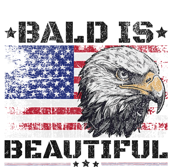 Bald Is Beautiful 4th Of July Independence Day America Eagle Premium T-Shirt