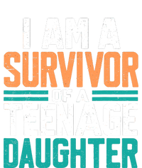 Teenage Daughter Survivor Funny Quote Fathers Day Vintage Kids Tie-Dye T-Shirt