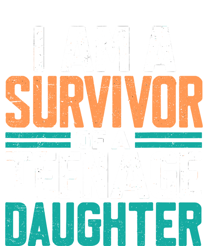 Teenage Daughter Survivor Funny Quote Fathers Day Vintage Kids Tie-Dye T-Shirt