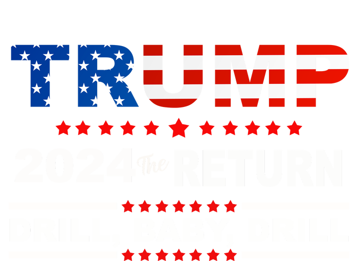 Trump 2024 Drill Baby Drill Us Flag Republican 4th Of July Baby Long Sleeve Bodysuit