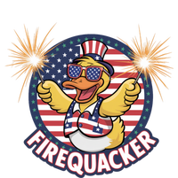 Firequacker Usa Duck Firework 4th Of July Ladies Long Sleeve Shirt