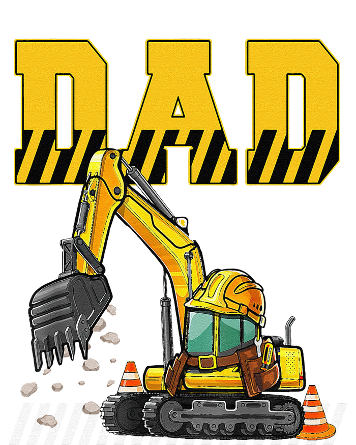 Funny Dad Construction Excavator Matching Family Cooling Performance Crew T-Shirt