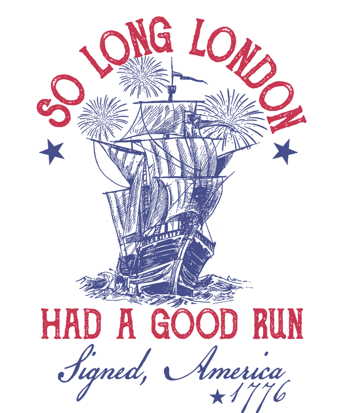 So Long London 4th Of July Had A Good Run Cropped Pullover Crew