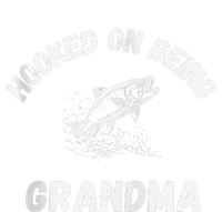 Hooked On Being Grandma Fishing Graphic Fish Design Zip T-Shirt