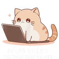 Cat DonT Worry IM From Tech Support Sweatshirt Cinch Pack Bag