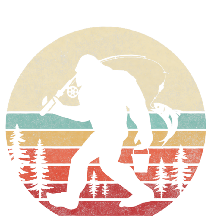 Bigfoot Fishing Funny Retro Sasquatch Dad Kids T-Shirt