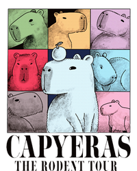 Capyeras Funny Cute Capybara Color Concert Cute Animals Garment-Dyed Sweatshirt