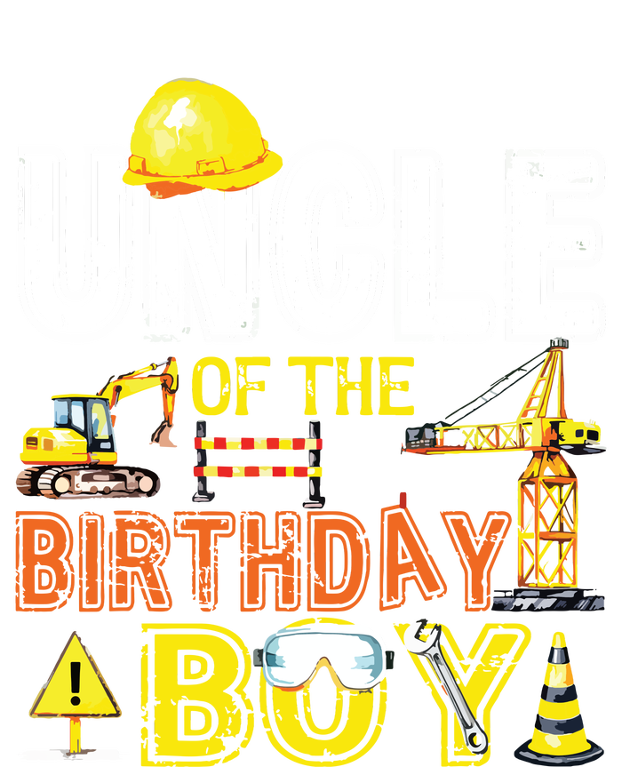 Uncle Of The Birthday Construction Worker Boy Crew Party T-Shirt