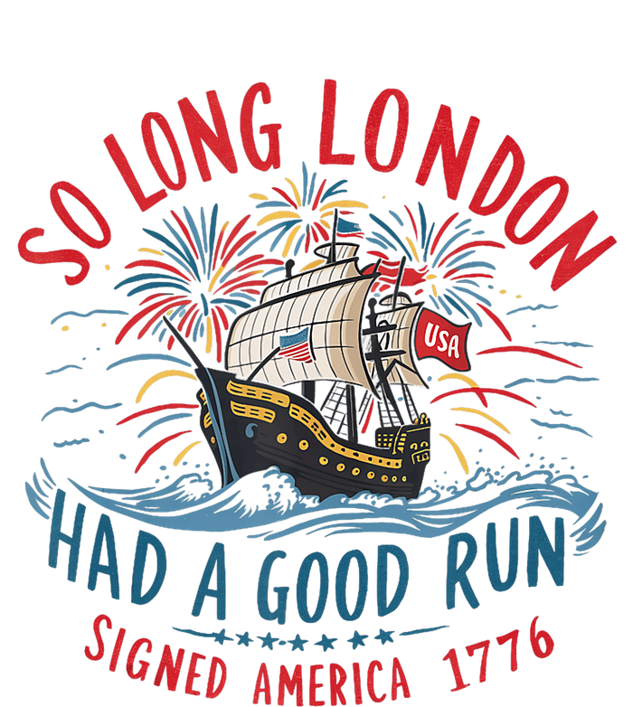 So Long London Had A Good Run Funny 4th Of July Women's Crop Top Tee