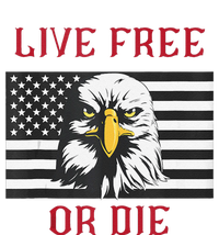 Live Free Or Die Bald Eagle American Flag Tie-Dye Long Sleeve Shirt