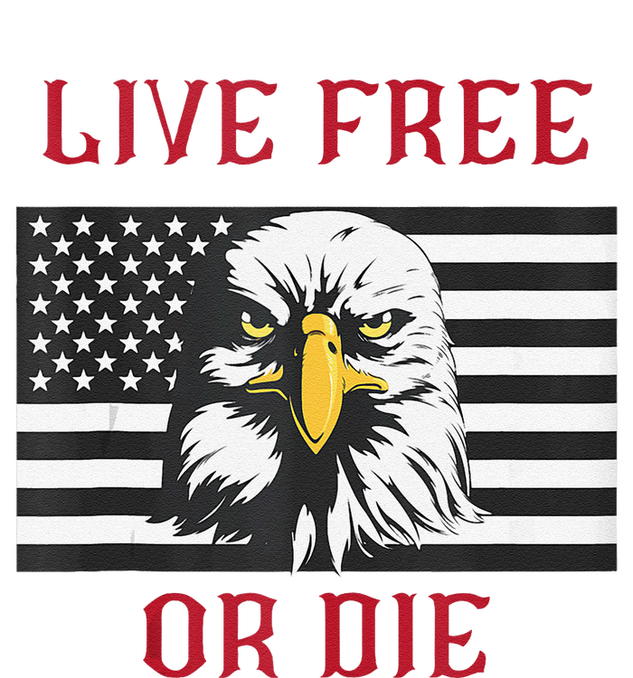 Live Free Or Die Bald Eagle American Flag Performance Fleece Hoodie