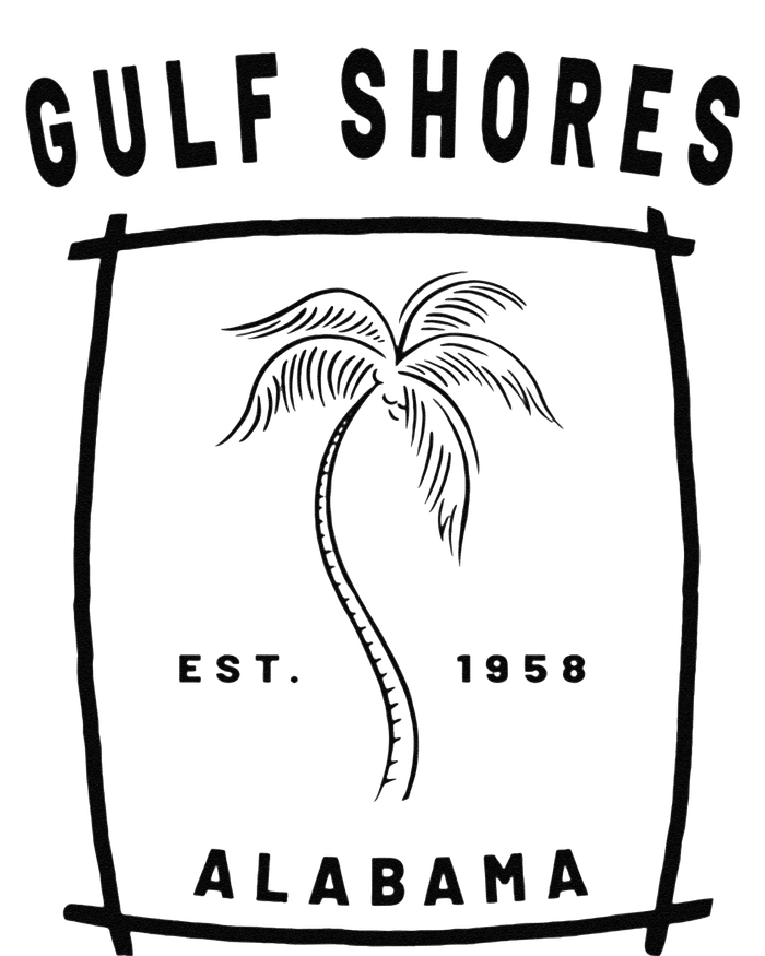 Retro Cool Gulf Shores Alabama Palm Tree Novelty Art Cooling Performance Long Sleeve Crew