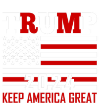 Trump 2024 Keep America Great Usa Flag Front And Back T-Shirt