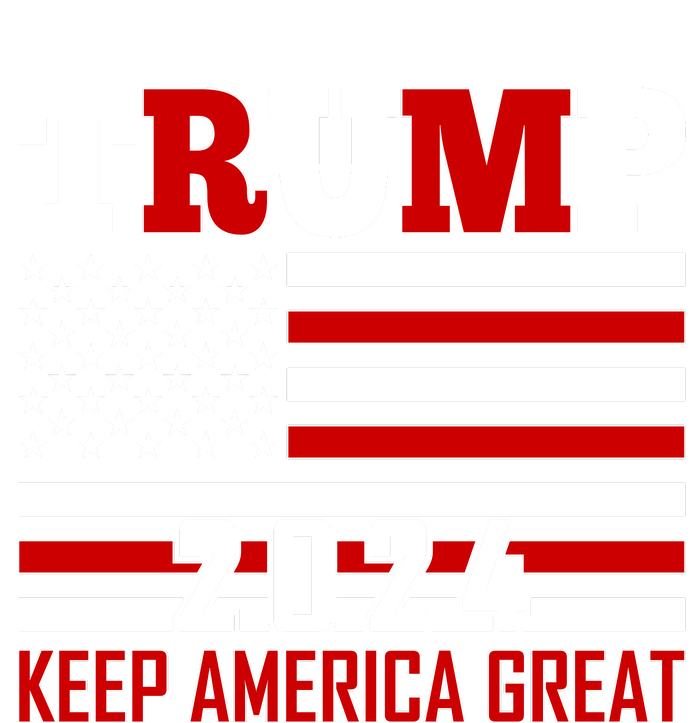 Trump 2024 Keep America Great Usa Flag Front And Back T-Shirt