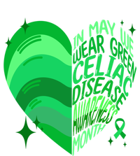 Celiac Disease In May We Wear Green Warrior Supporter Heart Gift Kids Tie-Dye T-Shirt